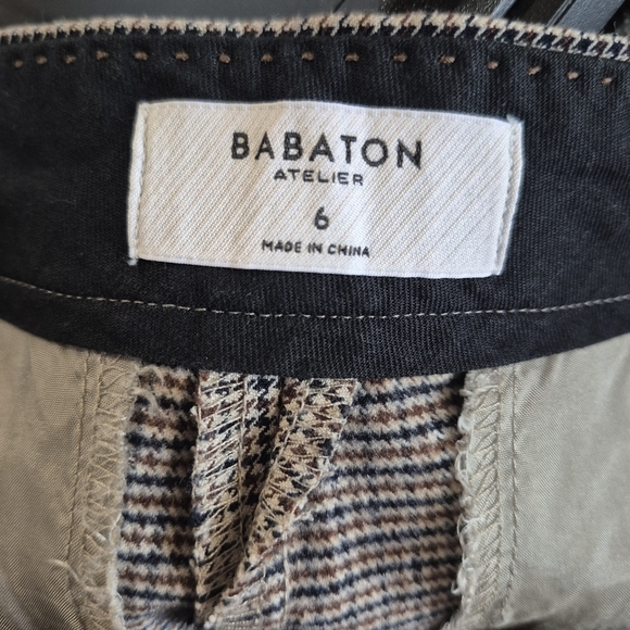 Babaton Aritzia Numero Houndstooth Ankle Slim Pants Size 6 - Picture 7 of 14